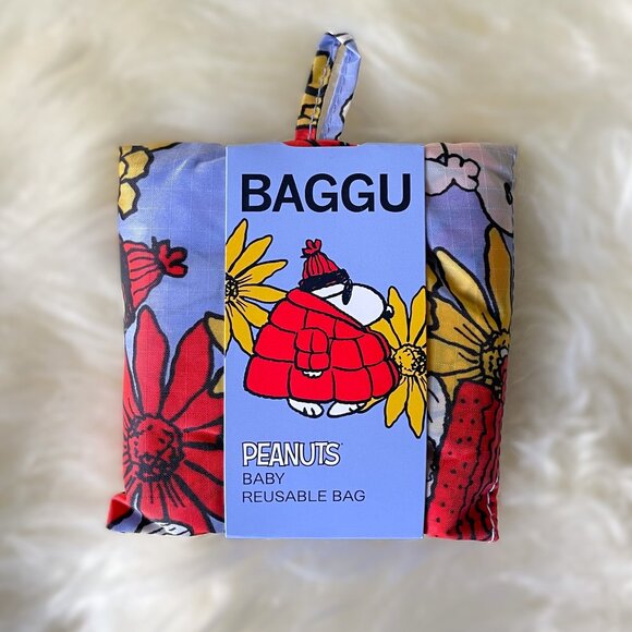 BAGGU Handbags - NWT Baby Baggu - Floral Snoopy (Peanuts Collab)